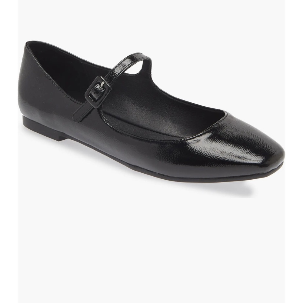 Black Mary Jane Flats